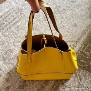J Crew Yellow Leather Tote